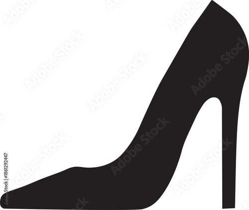 Black silhouette of a high heel shoe icon