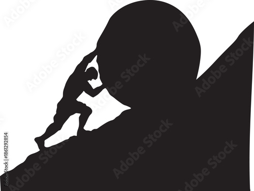 silhouette of a man in the mountains