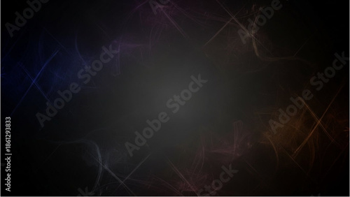 A dark abstract background with intersecting lines and a central glow