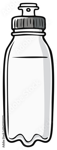 Cartoon Styled Water Bottle Container for Hydration Fitness and Outdoor Sports