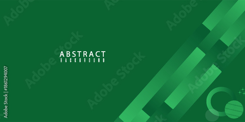 Green geometric background. Dynamic shapes composition. Modern trendy design