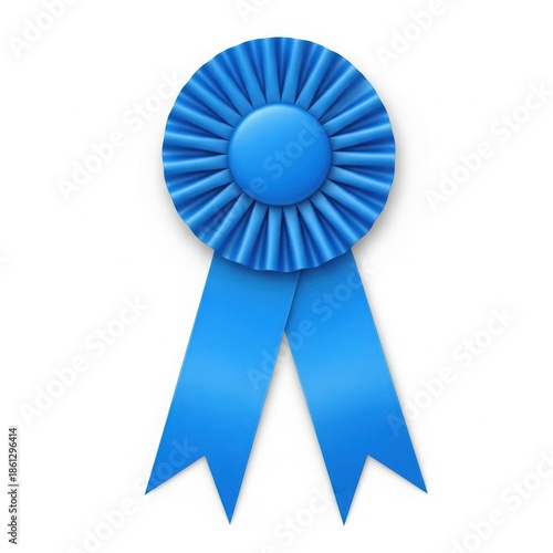 Blue award ribbon
