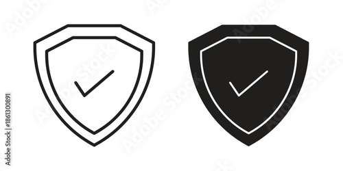 Insured icons in black glyph and liner versions for design.