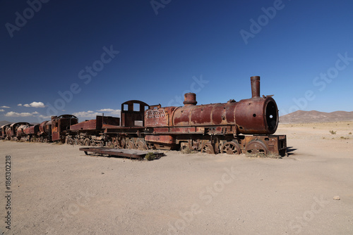The train cemetery of Uyuni, Bolivia