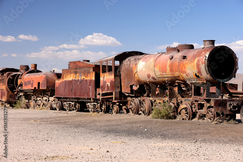 The train cemetery of Uyuni, Bolivia