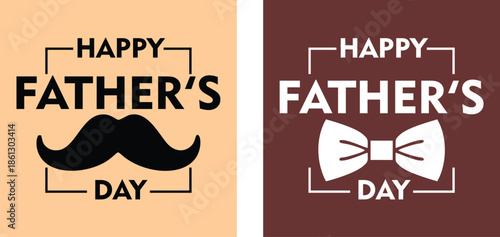 Happy Fathers Day . Father Day logo . 