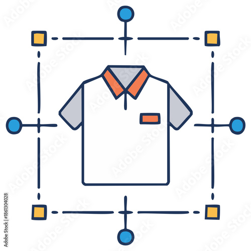 Fashion design conceptualization with clothing pattern analysis and digital connection points