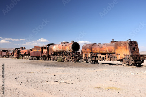 The train cemetery of Uyuni, Bolivia