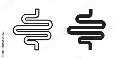 Intestine icons Symbol, logo illustration. icon concept for web design