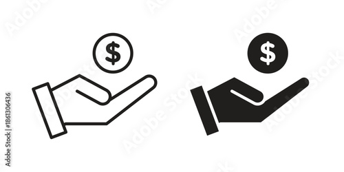 Investment icons Symbol, logo illustration. icon concept for web design