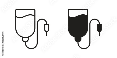 IV bag icons Symbol, logo illustration. icon concept for web design