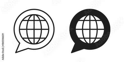 Language icons Symbol, logo illustration. icon concept for web design