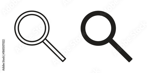 Loupe icons Symbol, logo illustration. icon concept for web design