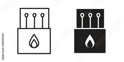 Matches icons Symbol, logo illustration. icon concept for web design