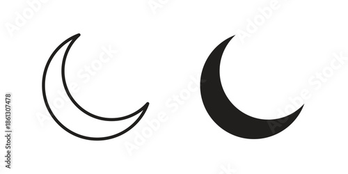 Moon icons Symbol, logo illustration. icon concept for web design