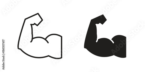 Muscle icons Symbol, logo illustration. icon concept for web design