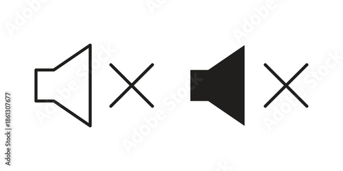 Mute icons Symbol, logo illustration. icon concept for web design