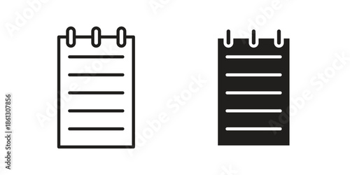 Notepad icons Symbol, logo illustration. icon concept for web design