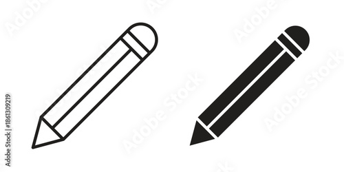 Pencil icons Symbol, logo illustration. icon concept for web design