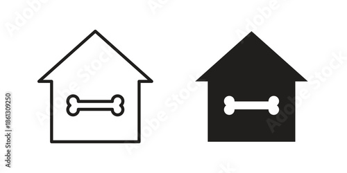 Pet house icons Symbol, logo illustration. icon concept for web design