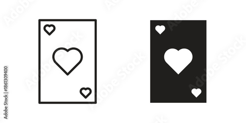Playing cards icons Symbol, logo illustration. icon concept for web design