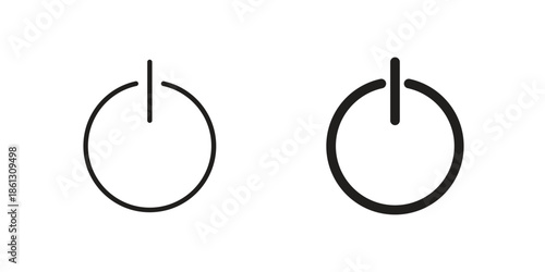 Power button icons Symbol, logo illustration. icon concept for web design