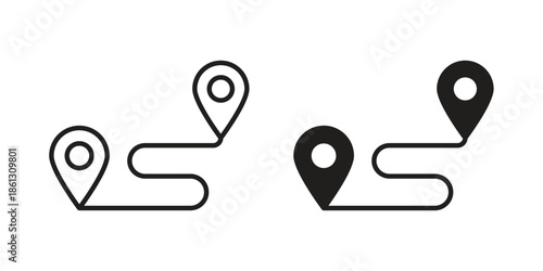 Route icons Symbol, logo illustration. icon concept for web design