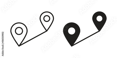 Route icons Symbol, logo illustration. icon concept for web design