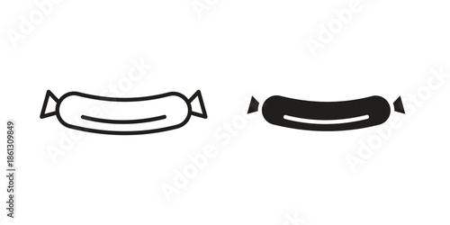 Sausage icons Symbol, logo illustration. icon concept for web design