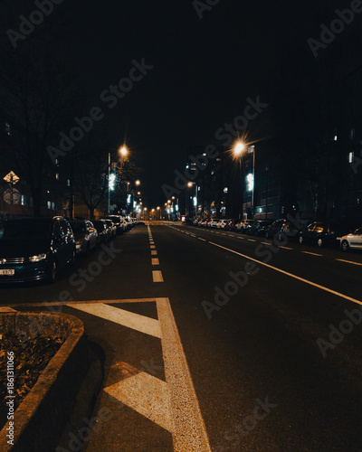 Empty street during the night
