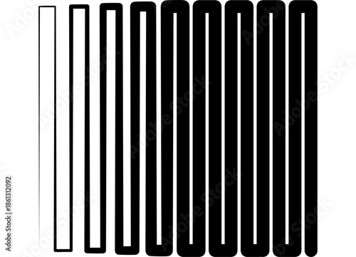 Strict Striped vector pattern for poster, advertising, sportswear, toy, cover, packaging. Design element from black broken lines on a white background. Vector background. Abstract grid. Geometric shap