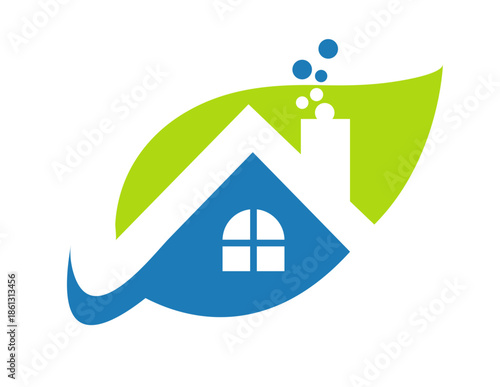 home cleaning service logo image