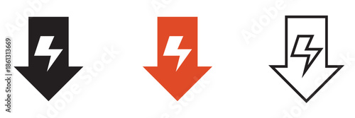 Energy reduction  icon. Vector illustration. EPS 10