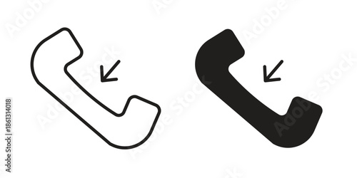 Incoming Call icons logo design, Pictogram Icons