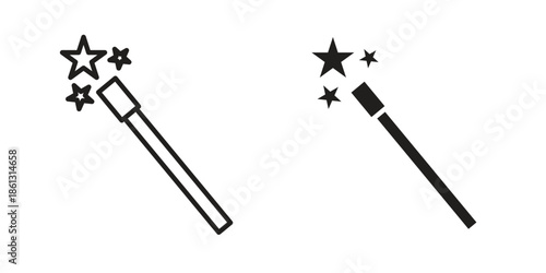 Magic wand icons logo design, Pictogram Icons