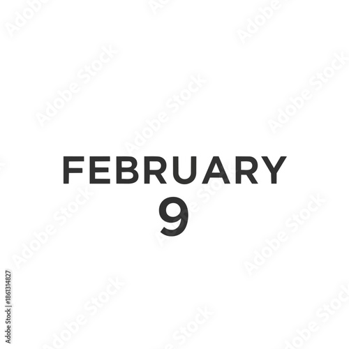 A clear digital representation of a specific calendar day, highlighting a crucial date in the month of February, perfect for scheduling and