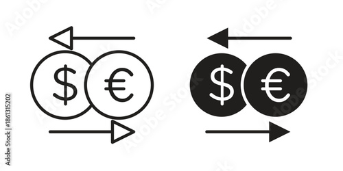 Money exchange icons logo design, Pictogram Icons