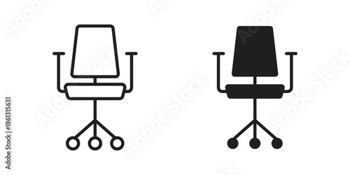 Office chair icons logo design, Pictogram Icons