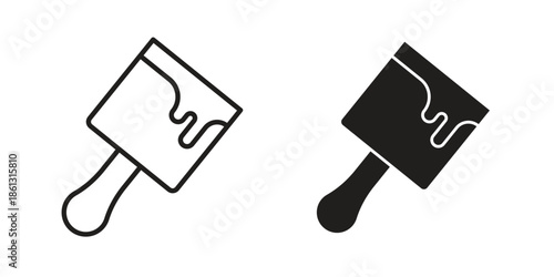 Paint brush icons logo design, Pictogram Icons