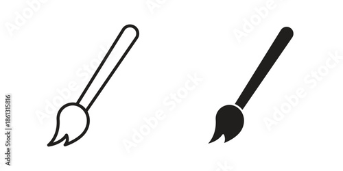Paint brush icons logo design, Pictogram Icons