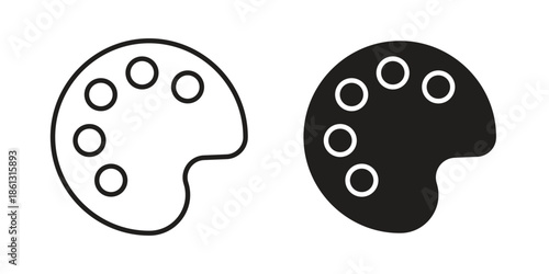 Palette icons logo design, Pictogram Icons