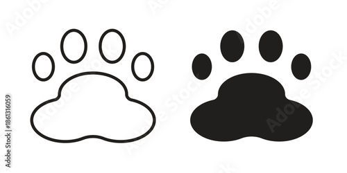 Paw icons logo design, Pictogram Icons