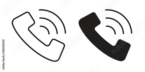 Phone call icons logo design, Pictogram Icons