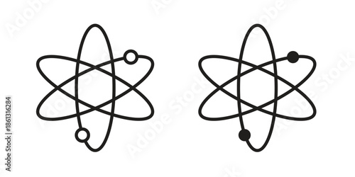 Physics icons logo design, Pictogram Icons