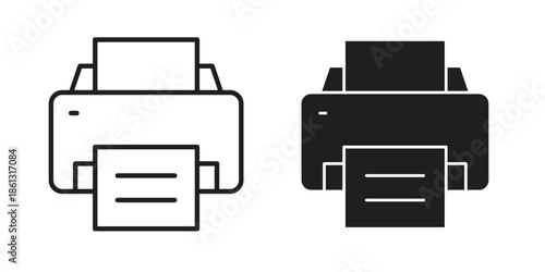 Print icons logo design, Pictogram Icons