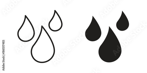 Raindrops icons logo design, Pictogram Icons