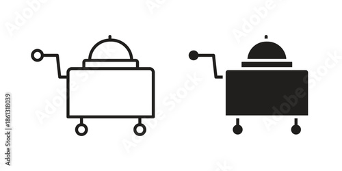 Room service icons logo design, Pictogram Icons