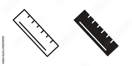 Ruler combined icons logo design, Pictogram Icons