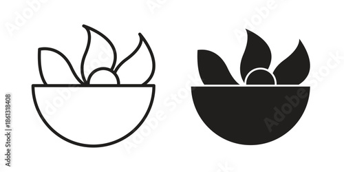 Salad icons logo design, Pictogram Icons