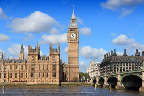 Photography Palace of Parliament with Big Ben clock in London UK